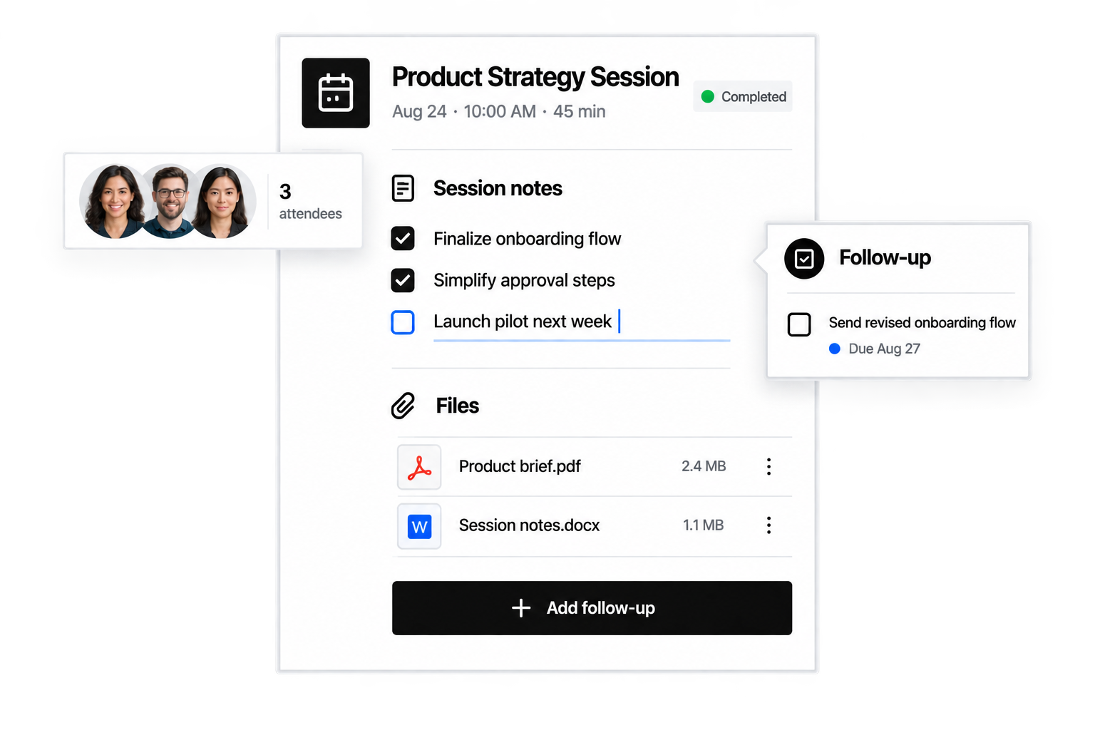 Workhint learn from feedback interface